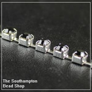 rhinestone trimming-Jet 3.5mm 50cm